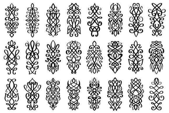 Download Abstract Calligraphic Vintage Designs - Graphic Collection