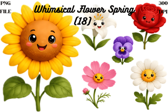 Download .Whimsical Flower Spring Clipart Graphic - Graphic Collection