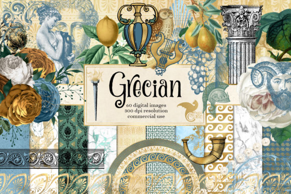 Download Grecian Digital Scrapbook Kit - Digital scrapbook Collection