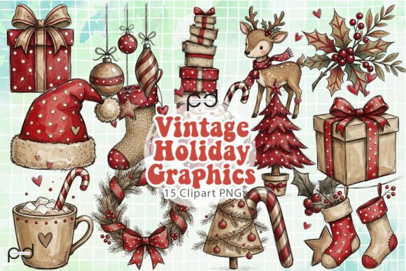Download Vintage Holiday Graphics - Graphic Collection
