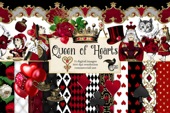 Download Queen of Hearts Digital Scrapbook Kit - Digital scrapbook Collection