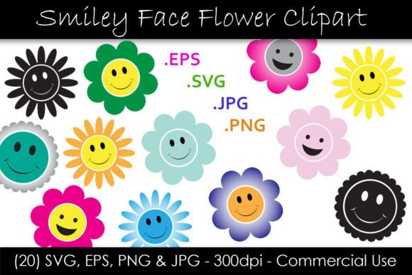 Download Smiley Face Flower Graphics - Graphic Collection