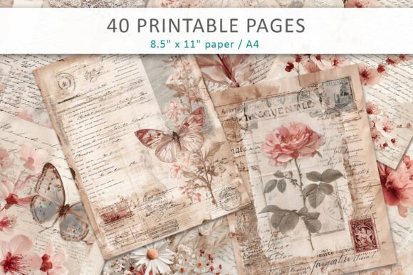 Download Shabby Chic Junk Journal Pages - Shabby chic Collection